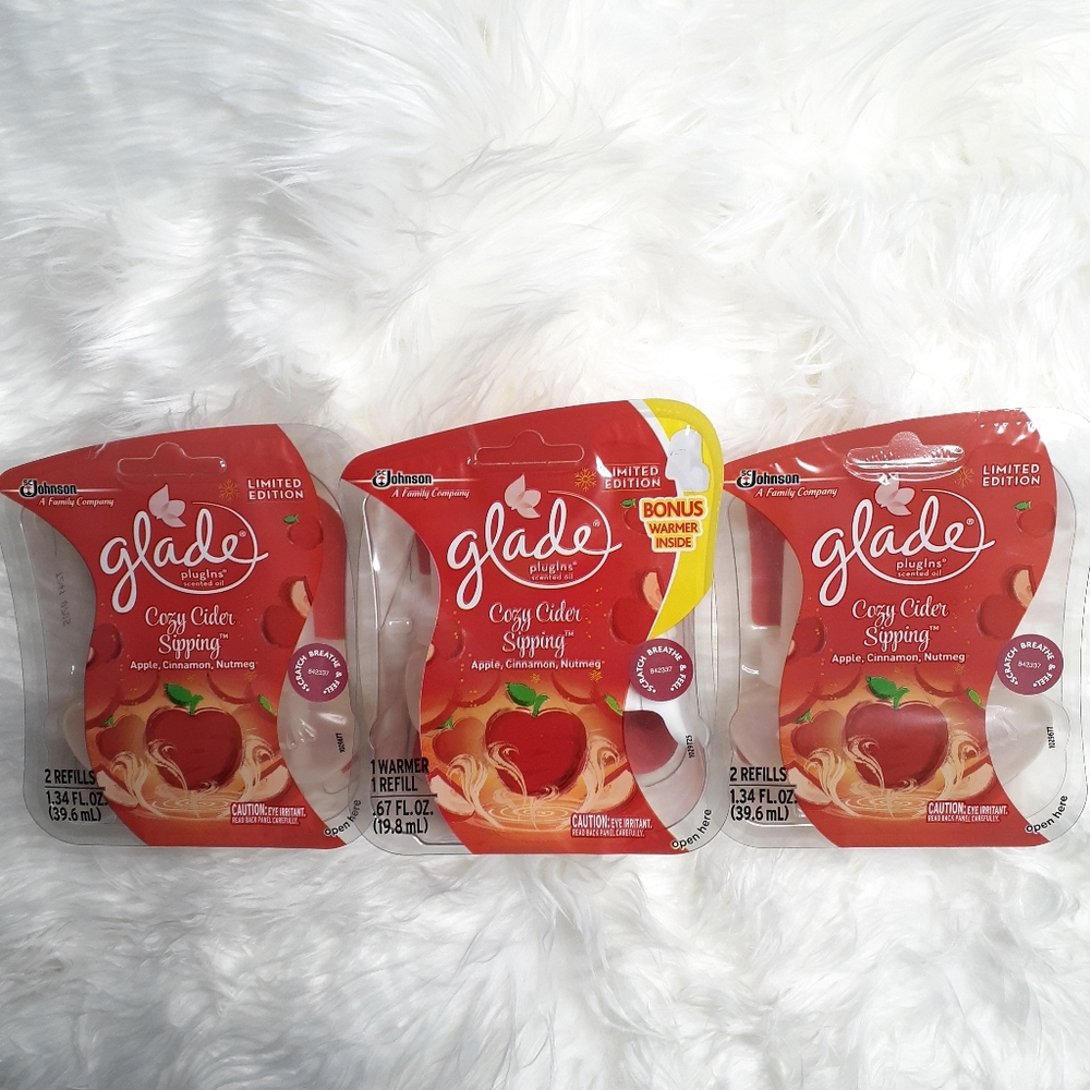 Glade cozy sipping cider plug ins 5 plus 1 warmer